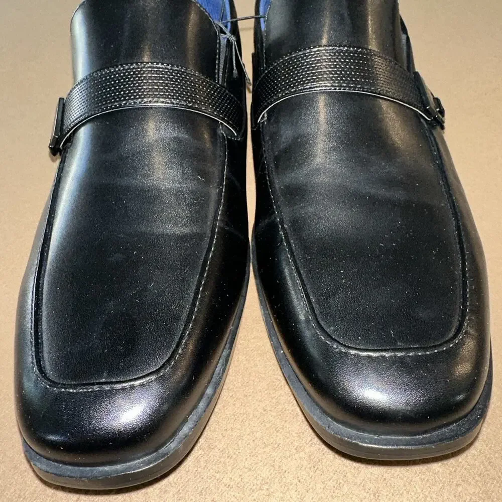Perry Ellis Portfolio Dalton2 Ultra Foam Black Loafer Dress Shoes Size 9.5